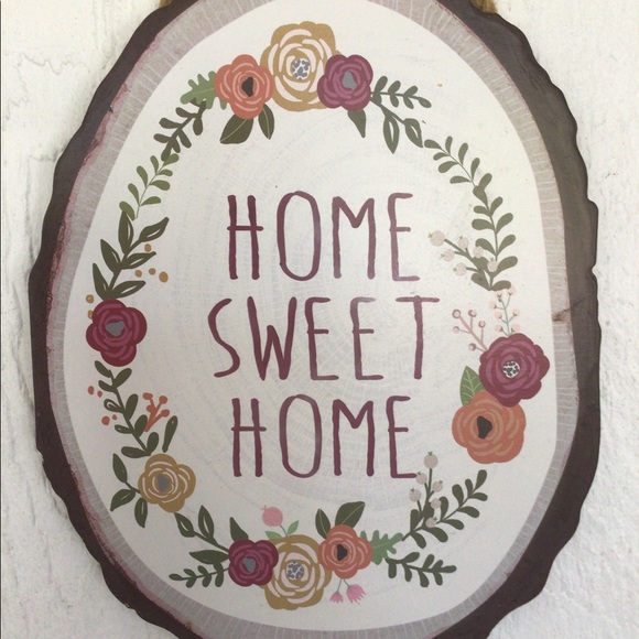 HOME SWEET HOME FARMHOUSE WALL SIGN NWT - Picture 1 of 4